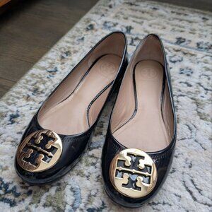 Tory Burch Women`s Ballet Flats Navy Size 9